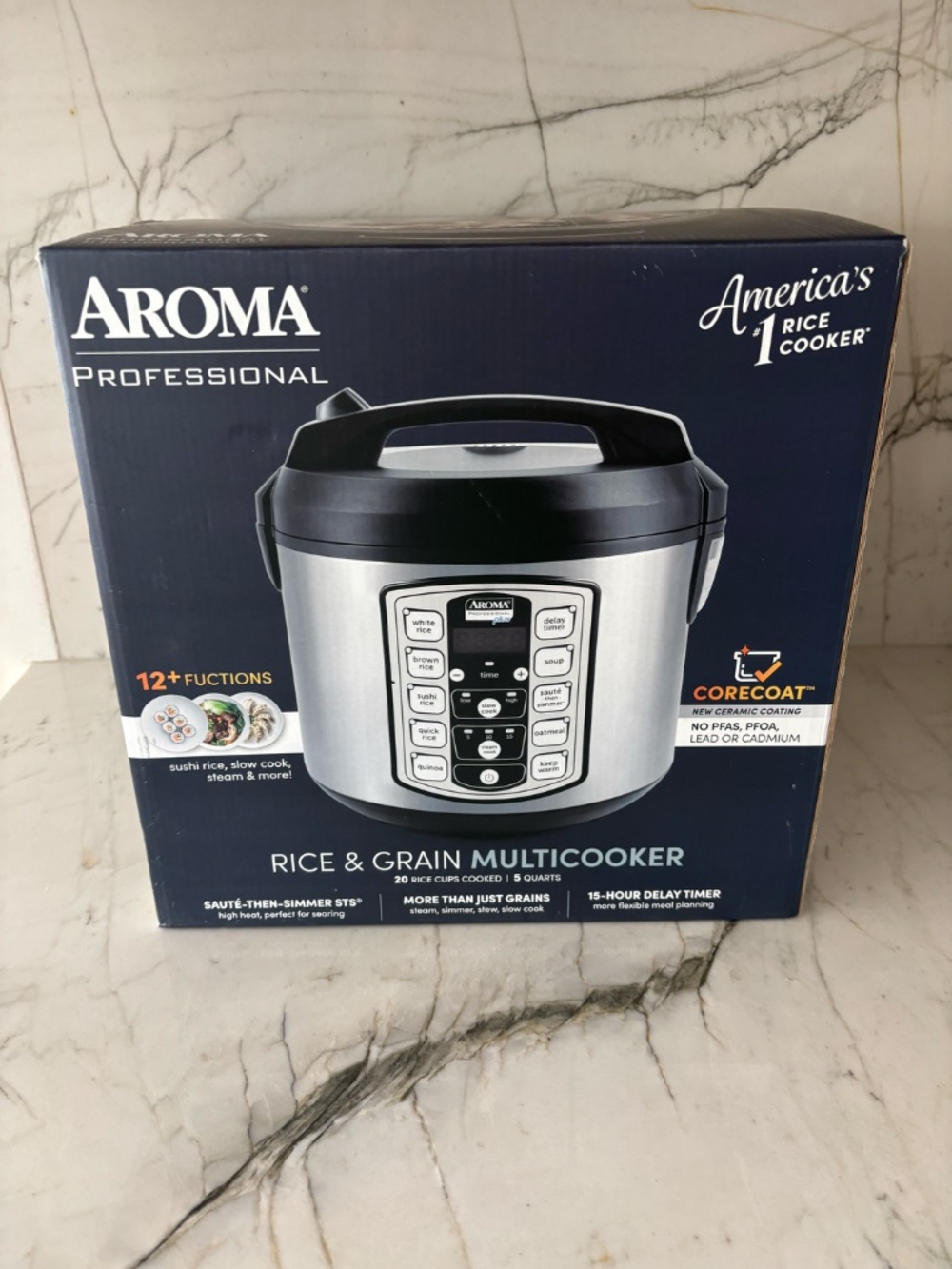 Aroma Professional 20-Cup (Cooked) Digital Rice Cooker, Slow Cooker & Food Steam - Picture 6 of 7